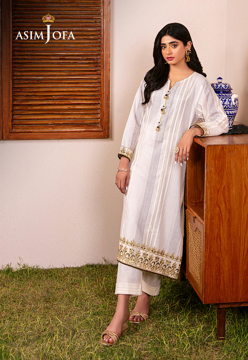 AJOD-16 EMBROIDERED LUREX KHANTHA STRIPER 2 PCS - Image 6