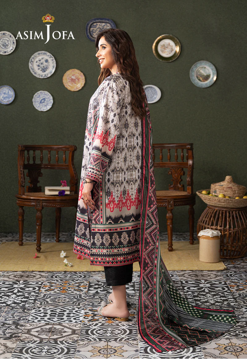 AJOD-19 PRINTED GEORGETTE SILK 2 PCS - Image 2