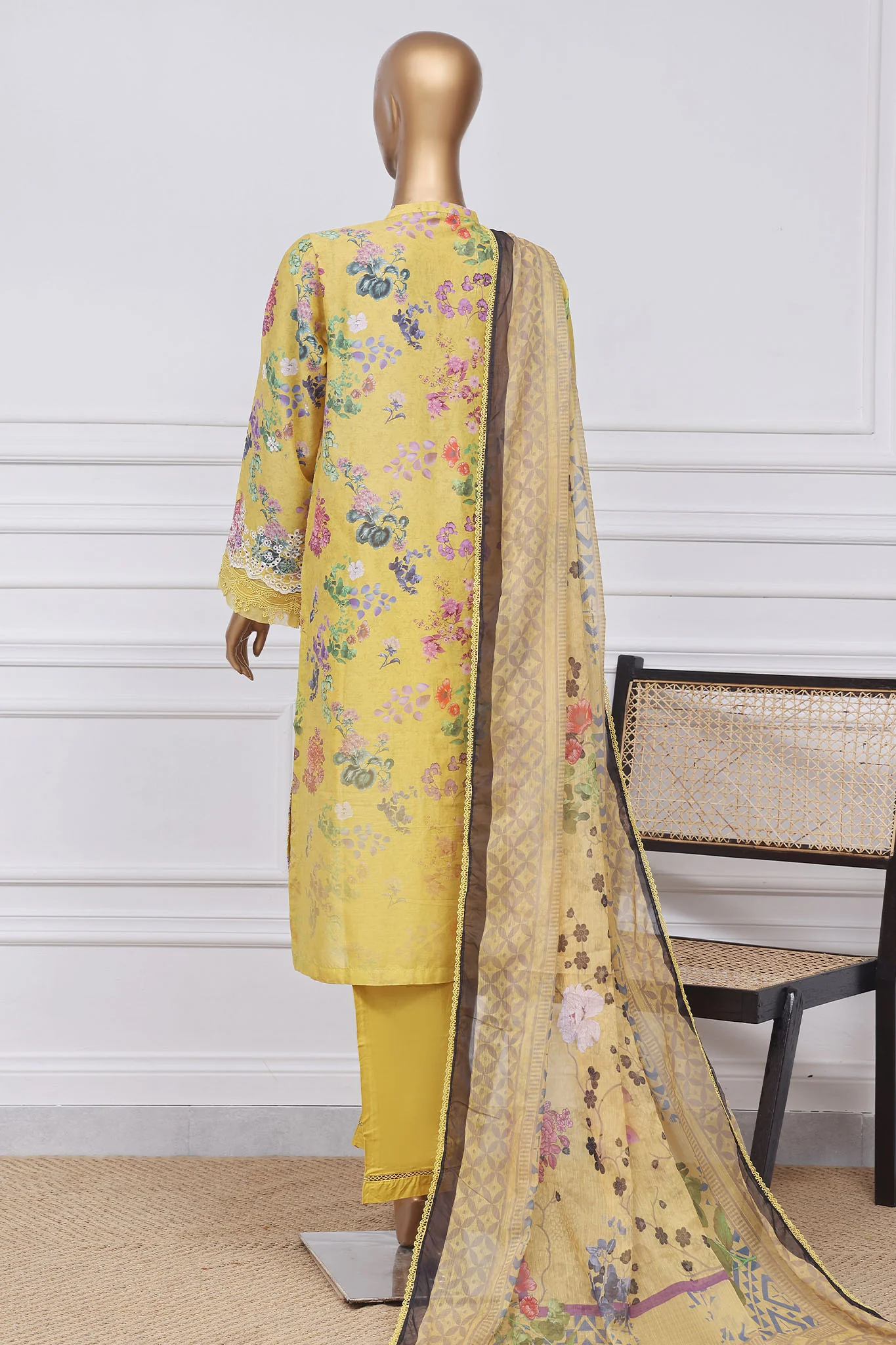 Sada Bahar Stitched 3 Piece Printed Chikankari Vol-01 Collection'2025-PCK-Yellow - Image 3