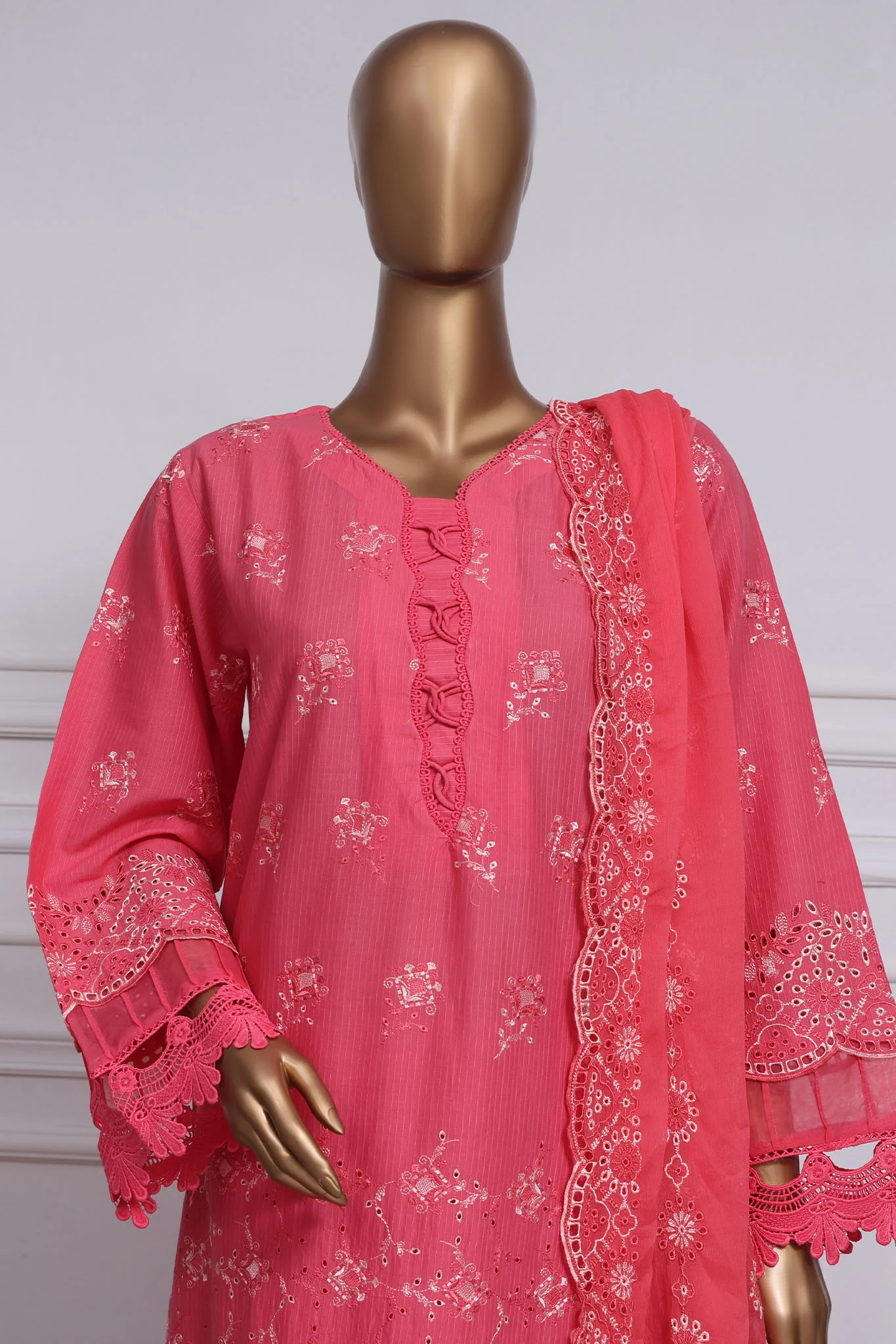 Sada Bahar Stitched 3 Piece Two Tone Chikankari Vol-01 Collection'2025-TCK-Pink - Image 2