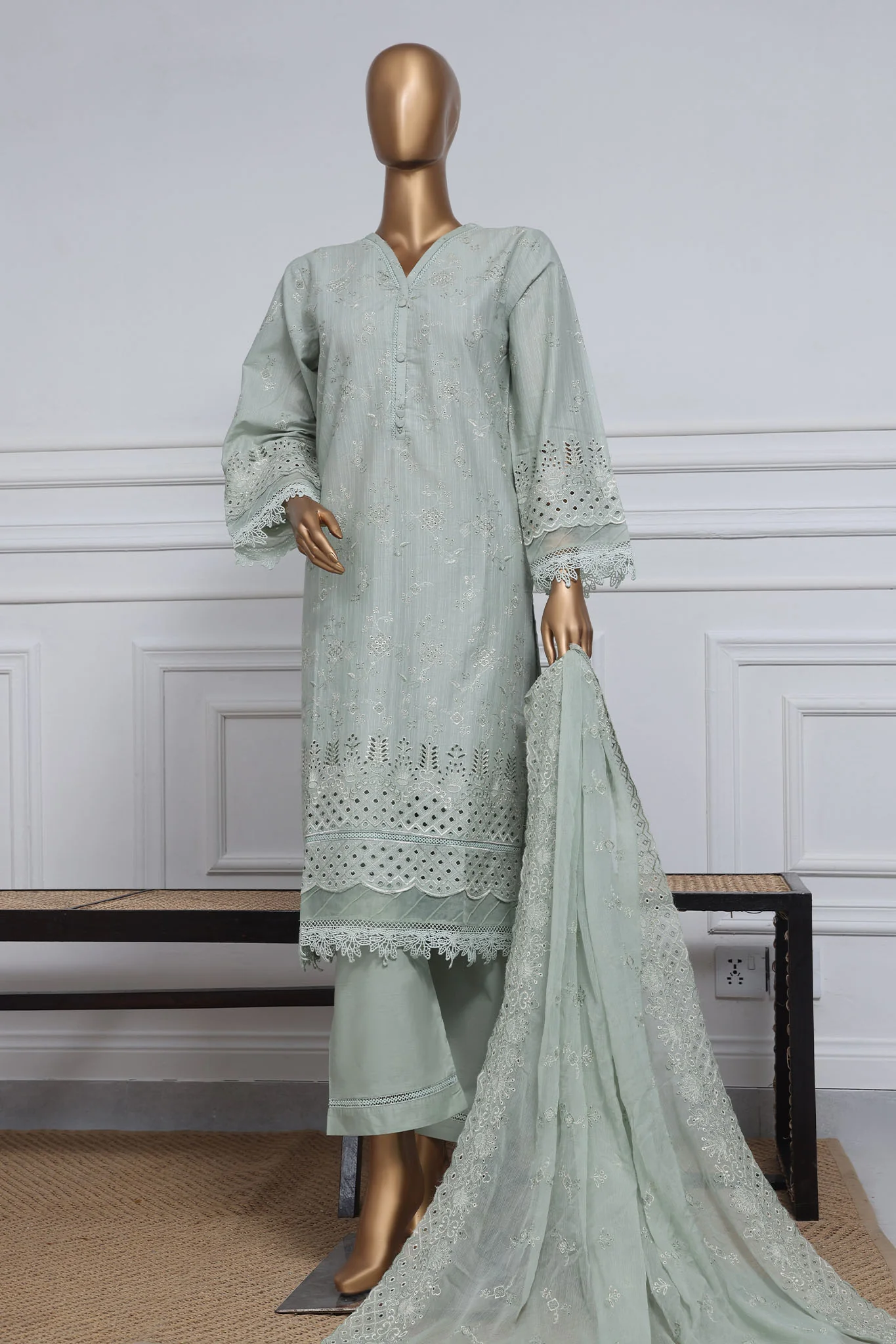 Sada Bahar Stitched 3 Piece Two Tone Chikankari Vol-01 Collection'2025-TCK-Pista
