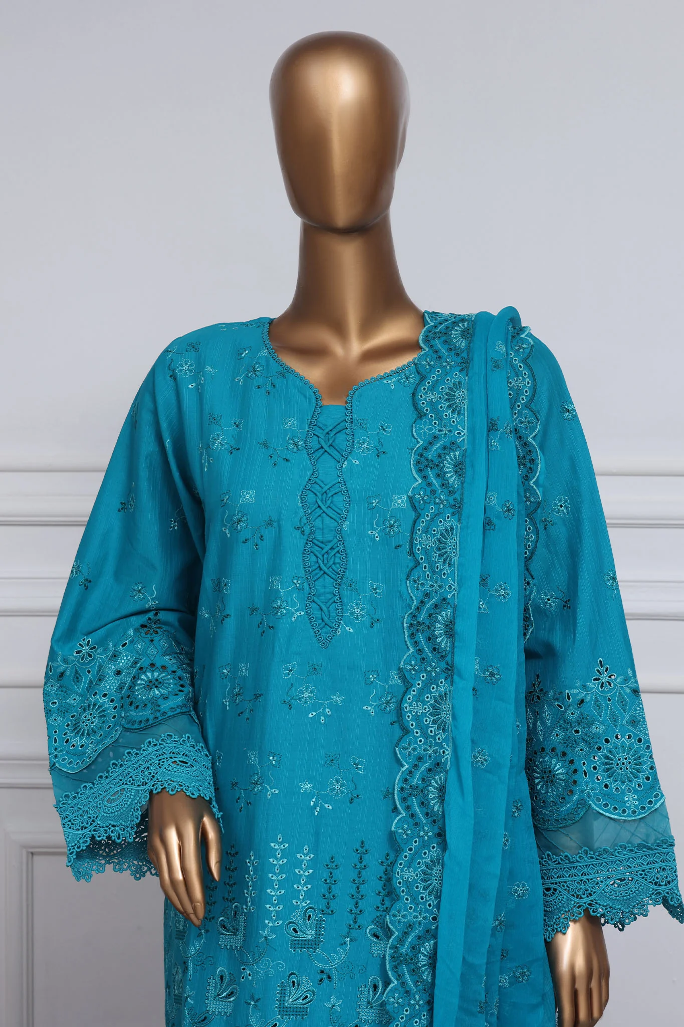 Sada Bahar Stitched 3 Piece Two Tone Chikankari Vol-01 Collection'2025-TCK-Sea Green - Image 2