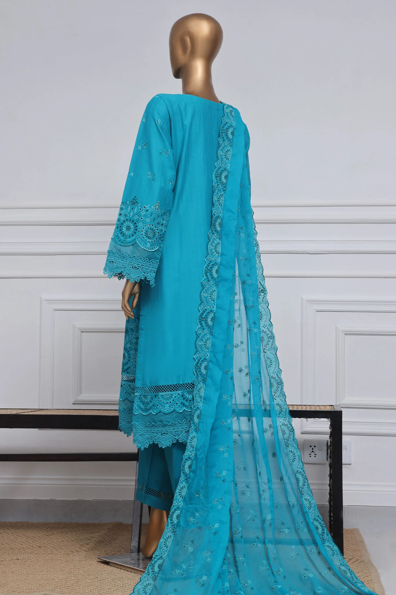 Sada Bahar Stitched 3 Piece Two Tone Chikankari Vol-01 Collection'2025-TCK-Sea Green - Image 3