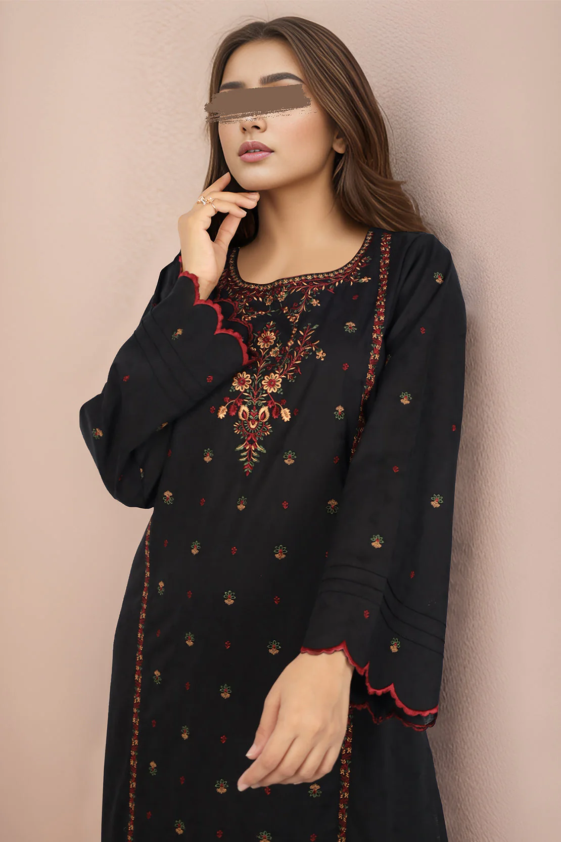 Cotton Jacquard Embroidered Stitched 2 Piece (Shirt/Trouser) - Image 3