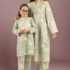 SAYA's Printed Cambric Stitched Mom And Daughter