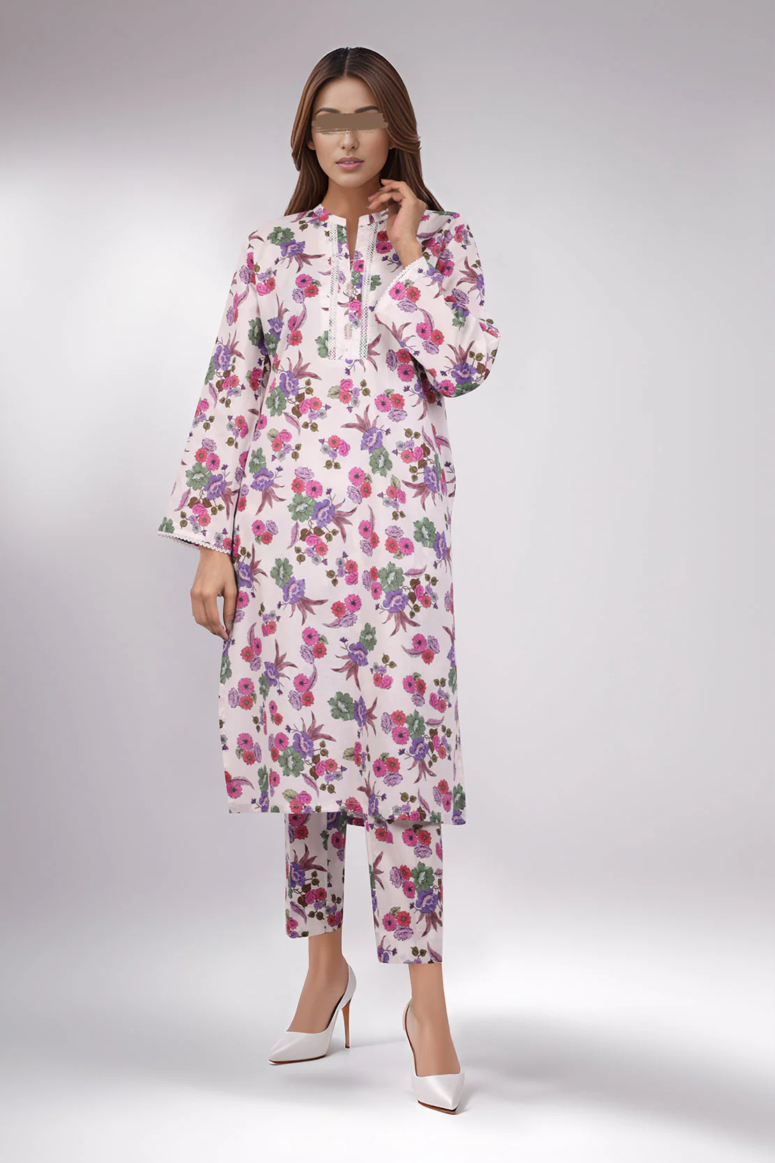 Printed Cambric Stitched 2 Piece