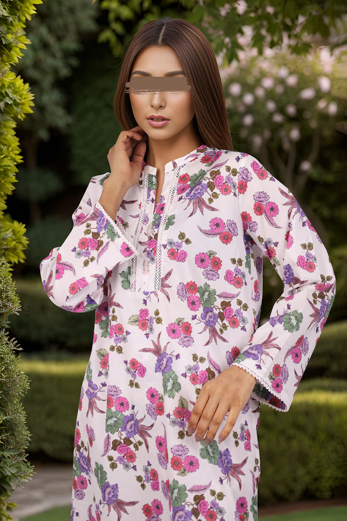 Printed Cambric Stitched 2 Piece - Image 3