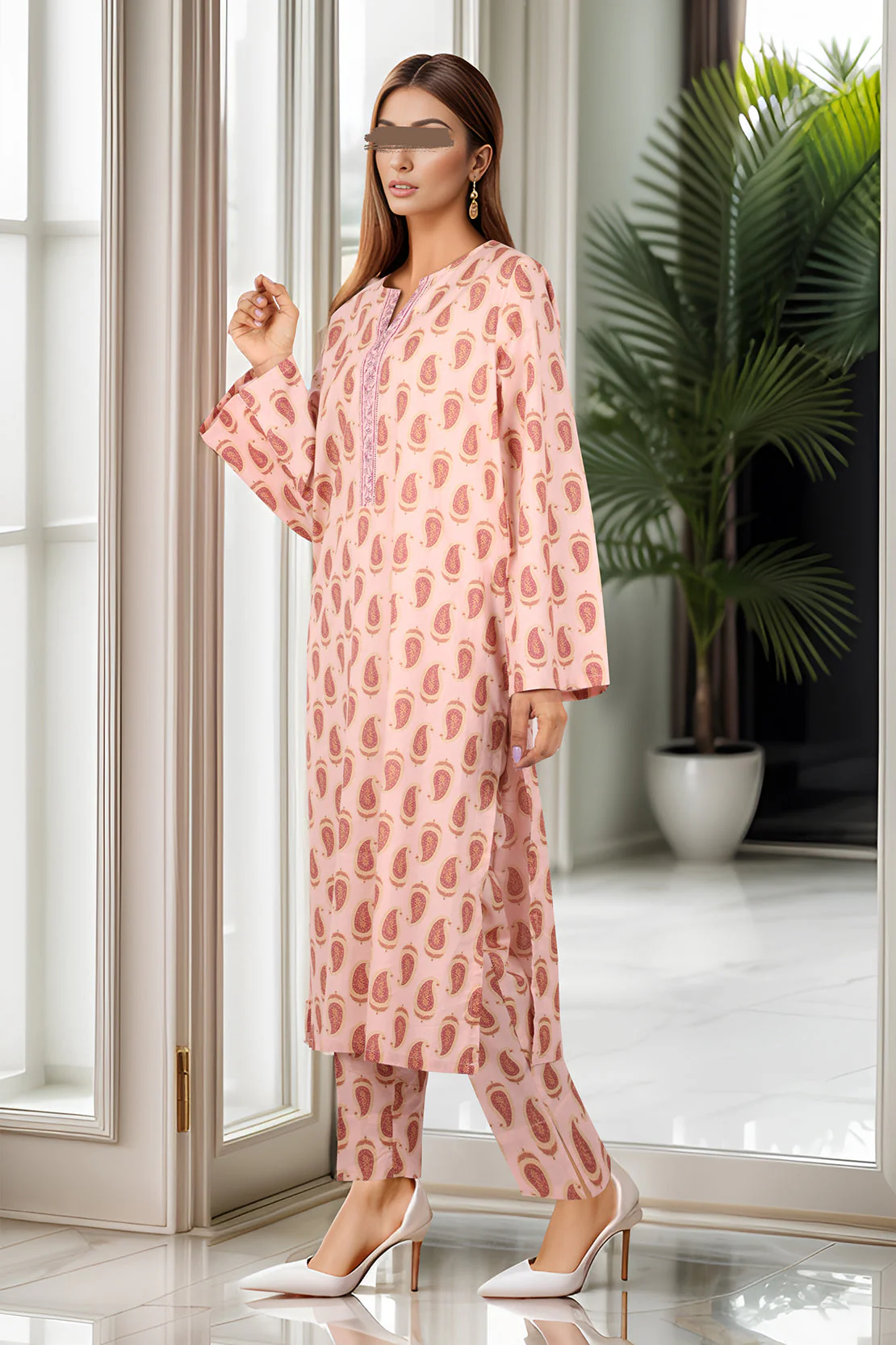 Printed Cambric Stitched 2 Piece (Shirt/Trouser) - Image 2