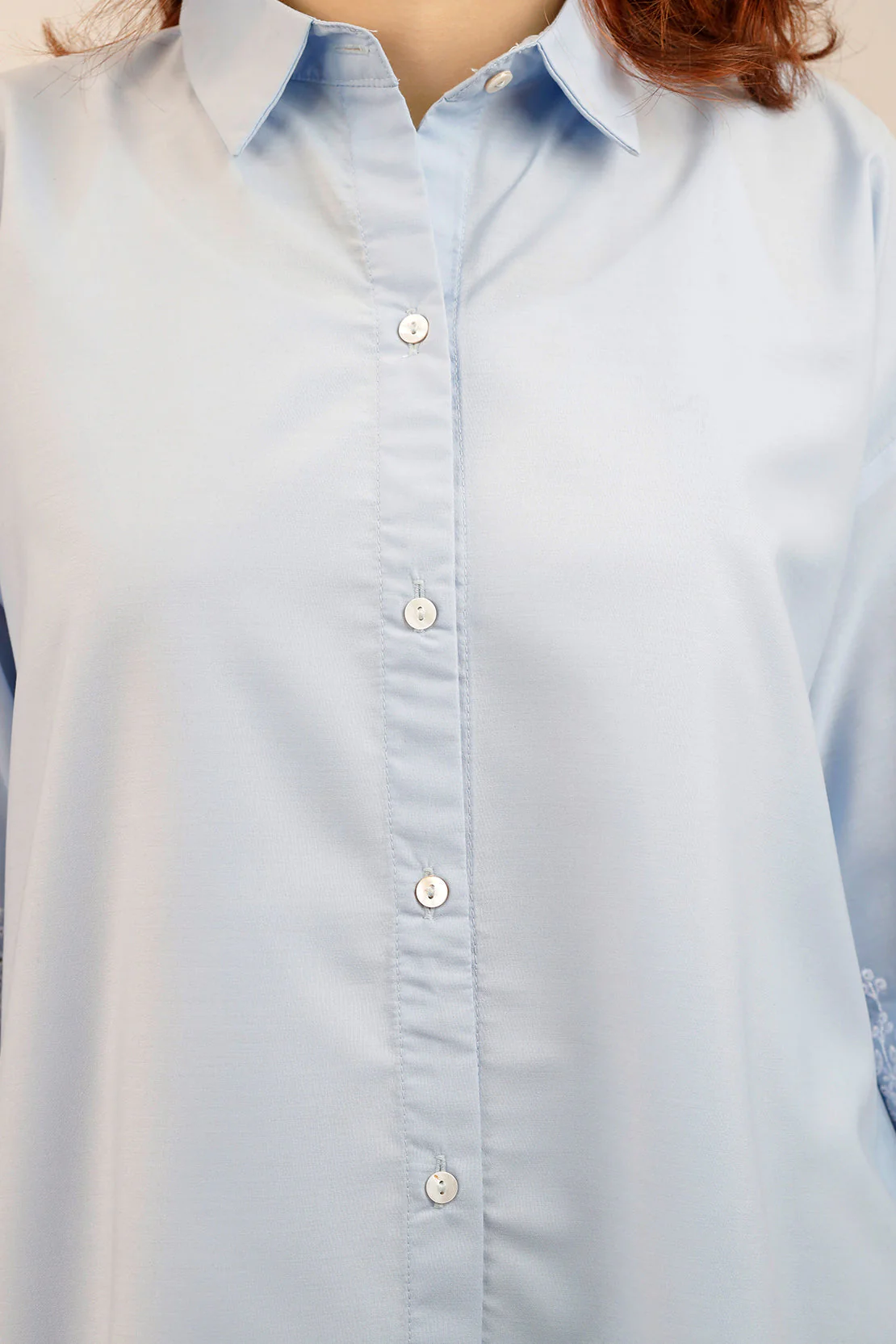 Solid Embroidered Polyester Stitched 2 Piece (Shirt/Trouser) - Image 6