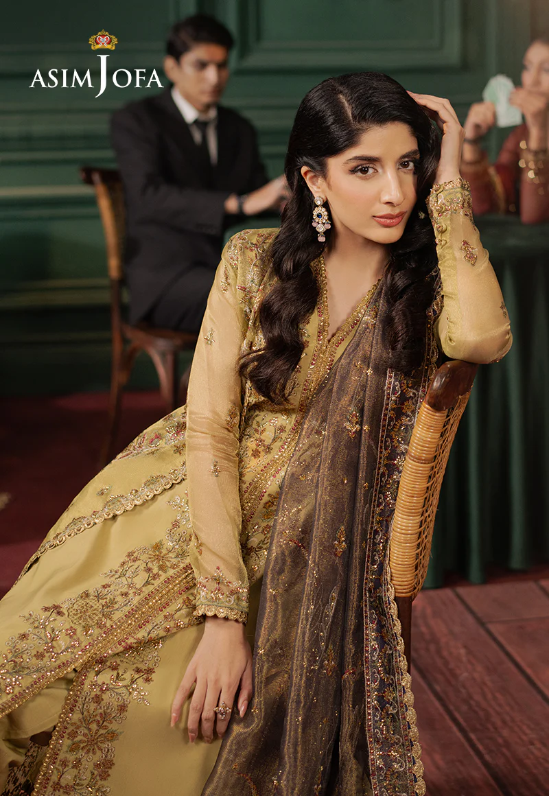 AJPF-26 EMBROIDERED ZARI NET 3 PCS - Image 8