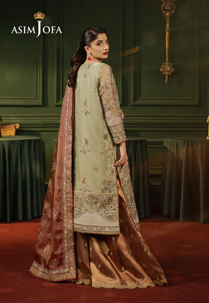 AJPF-35 EMBROIDERED ZARI KOTA SOFT NET 3 PCS - Image 2