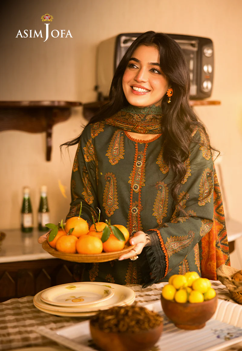 AJUBJ-22 Printed Lawn 3 Pcs - Image 4