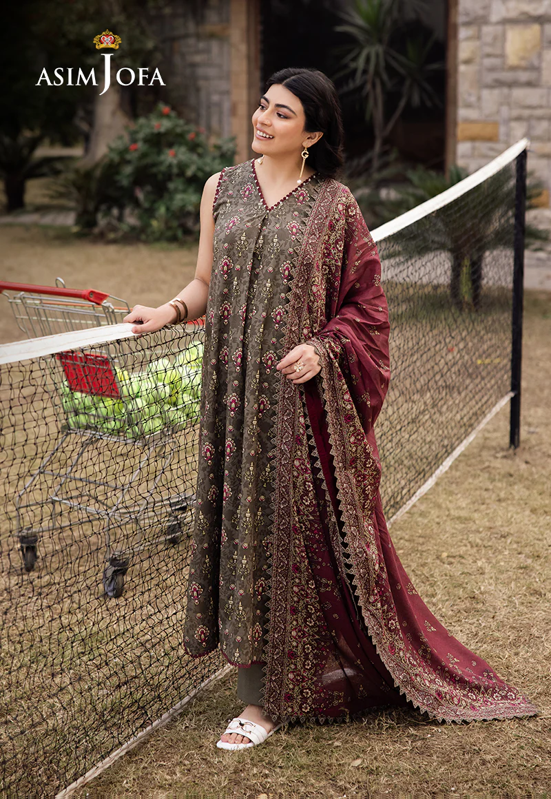 AJUBJ-29 PRINTED LAWN 3 PC - Image 3