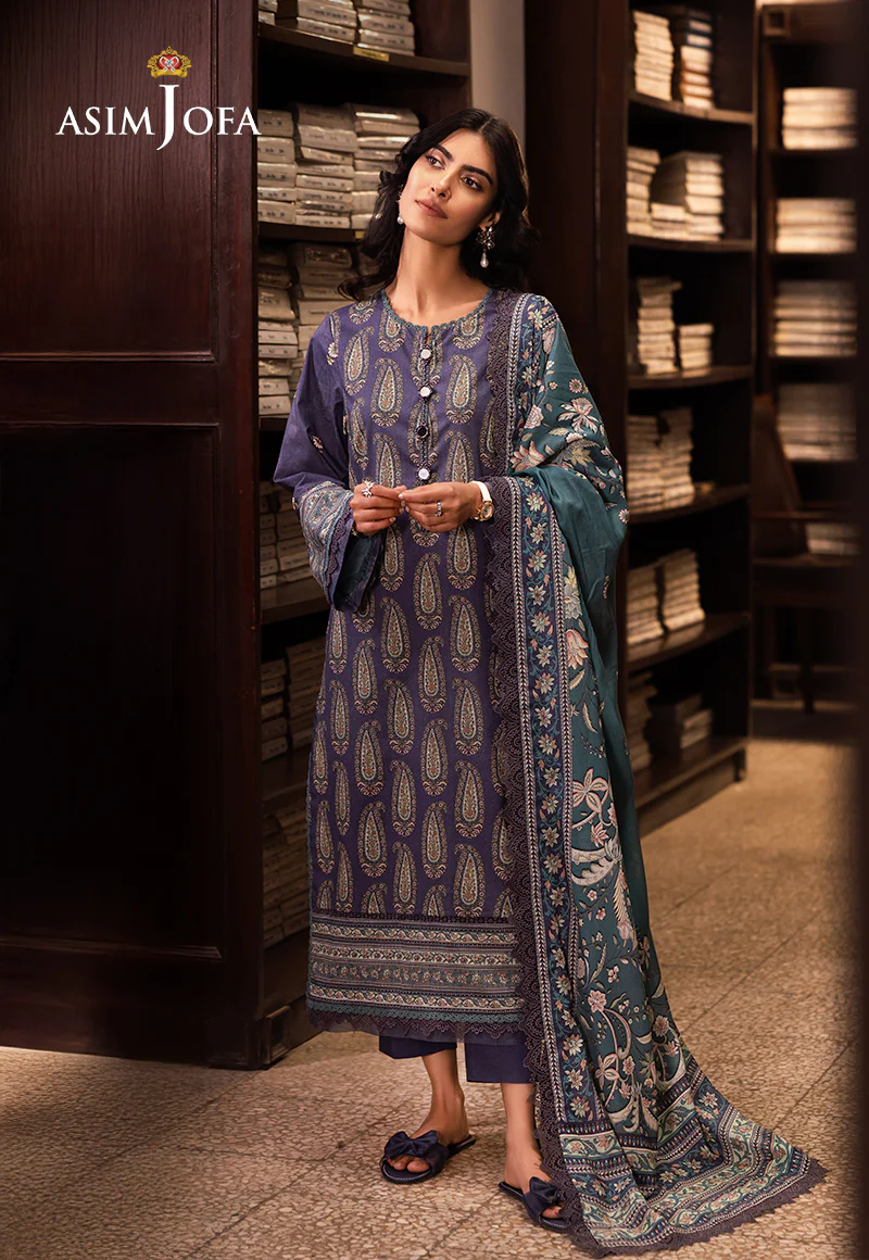 AJUBJ-36 Printed Lawn 3 Pcs - Image 3