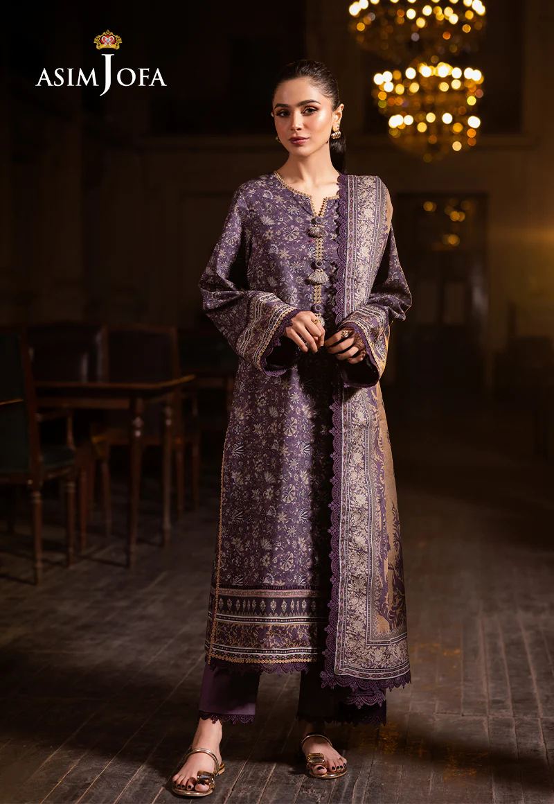 AJUBJ-48 PRINTED LAWN 3 PC