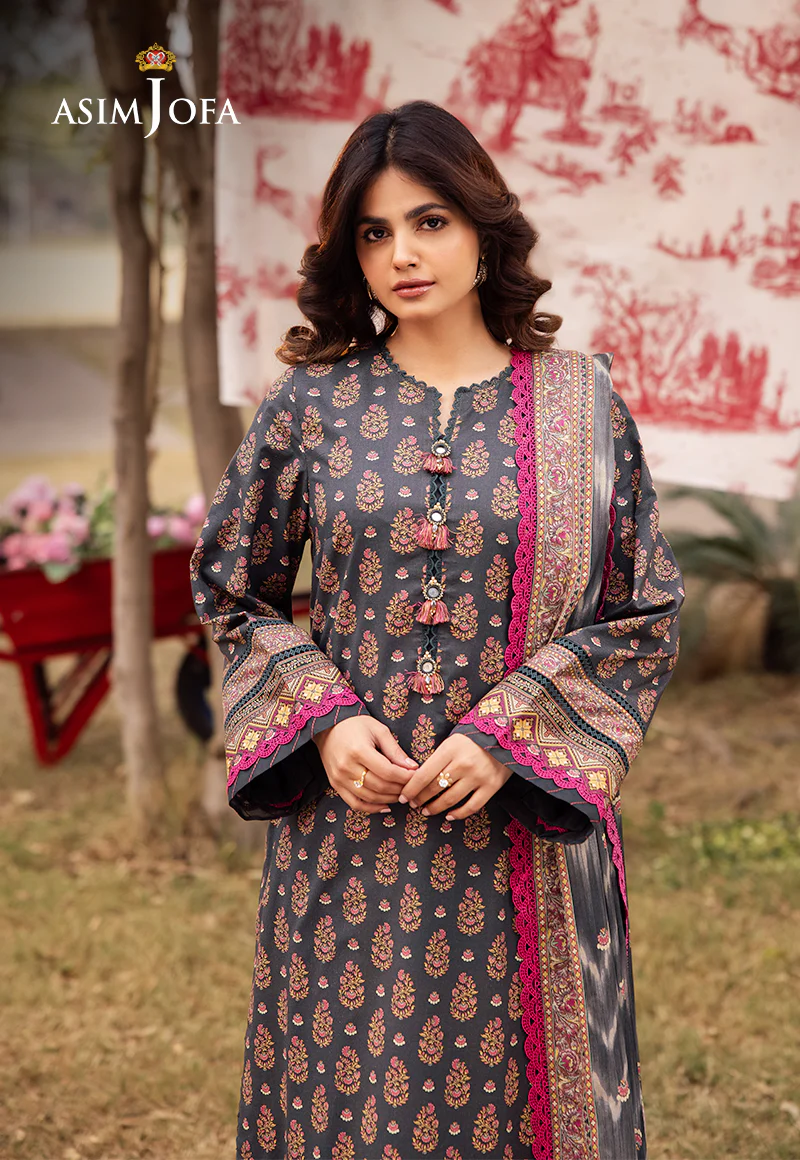 AJUBJ-49 PRINTED LAWN 3 PC - Image 2