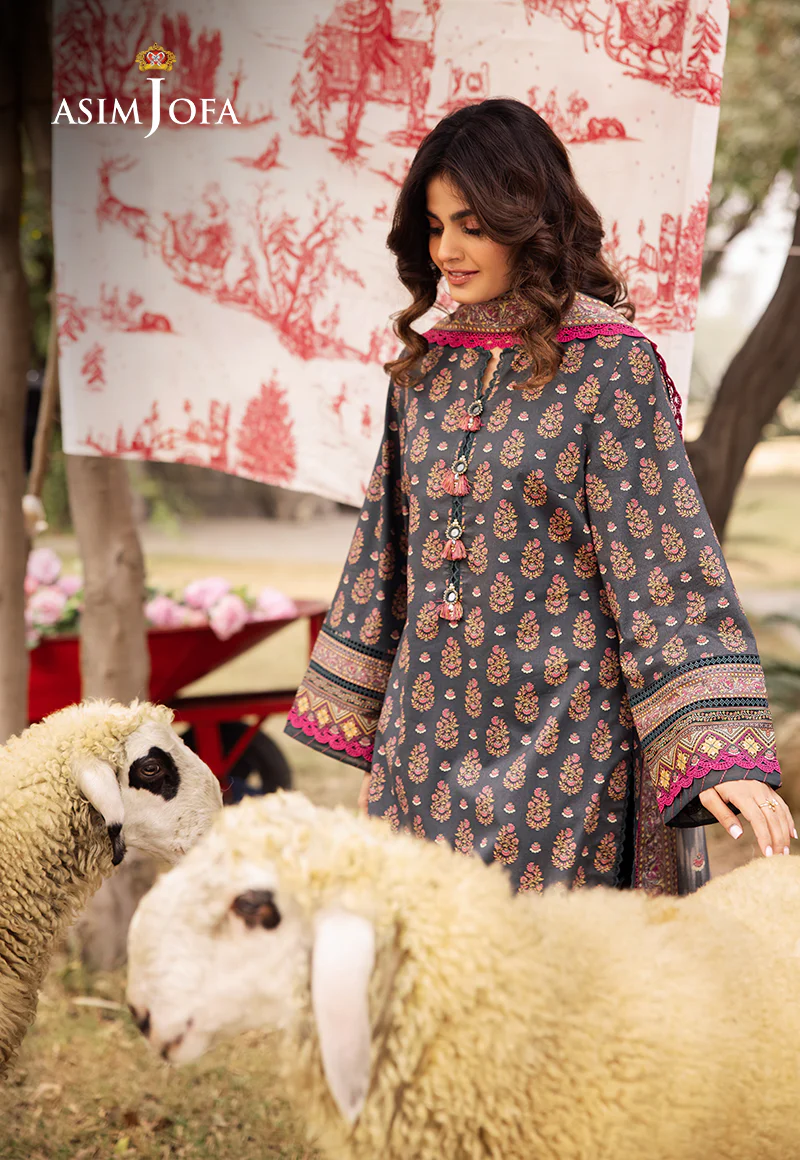 AJUBJ-49 PRINTED LAWN 3 PC - Image 5