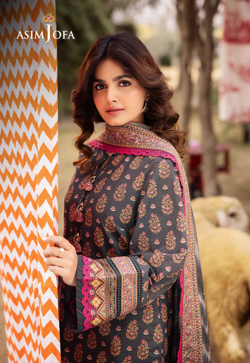 AJUBJ-49 PRINTED LAWN 3 PC - Image 8