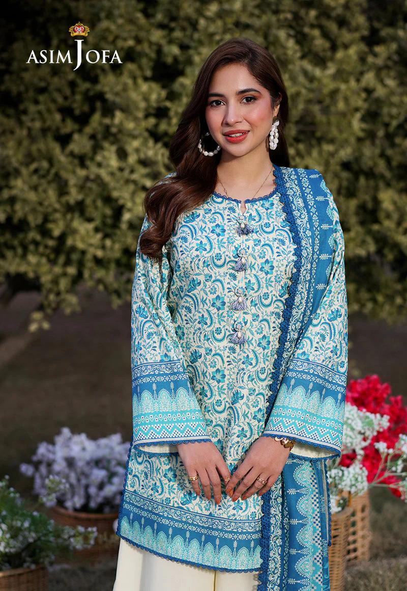 AJUUB-13 Printed Lawn 3 Pcs - Image 4