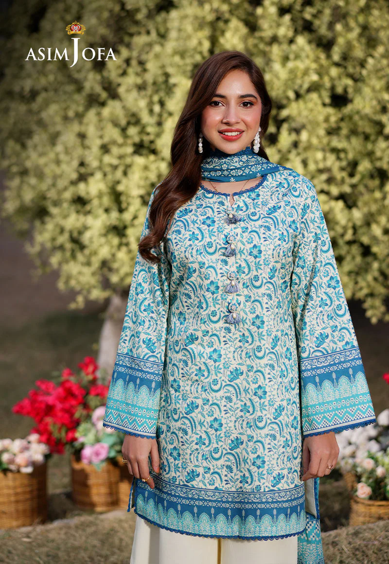 AJUUB-13 Printed Lawn 3 Pcs - Image 7