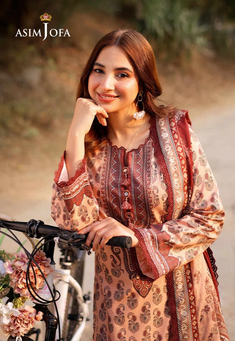 AJUUB-18 Printed Lawn 3 Pcs - Image 5