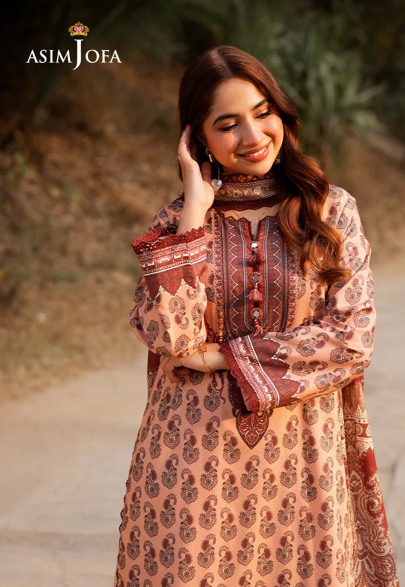AJUUB-18 Printed Lawn 3 Pcs - Image 7