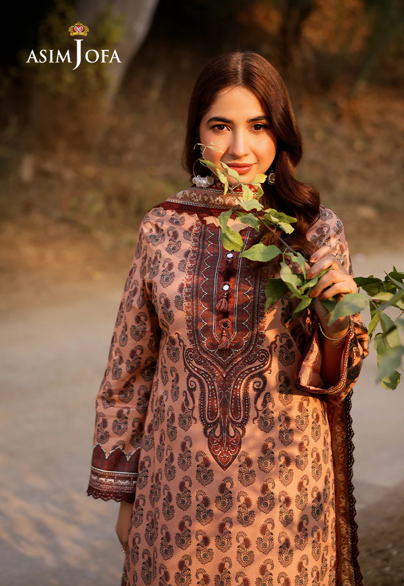 AJUUB-18 Printed Lawn 3 Pcs - Image 9