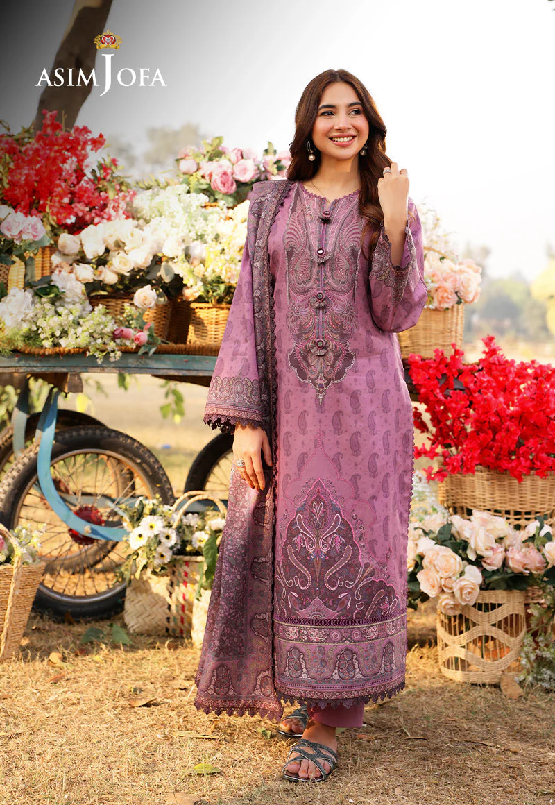 AJUUB-19 Printed Lawn 3 Pcs - Image 3