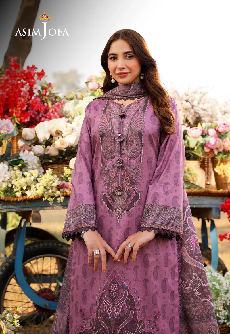 AJUUB-19 Printed Lawn 3 Pcs - Image 5