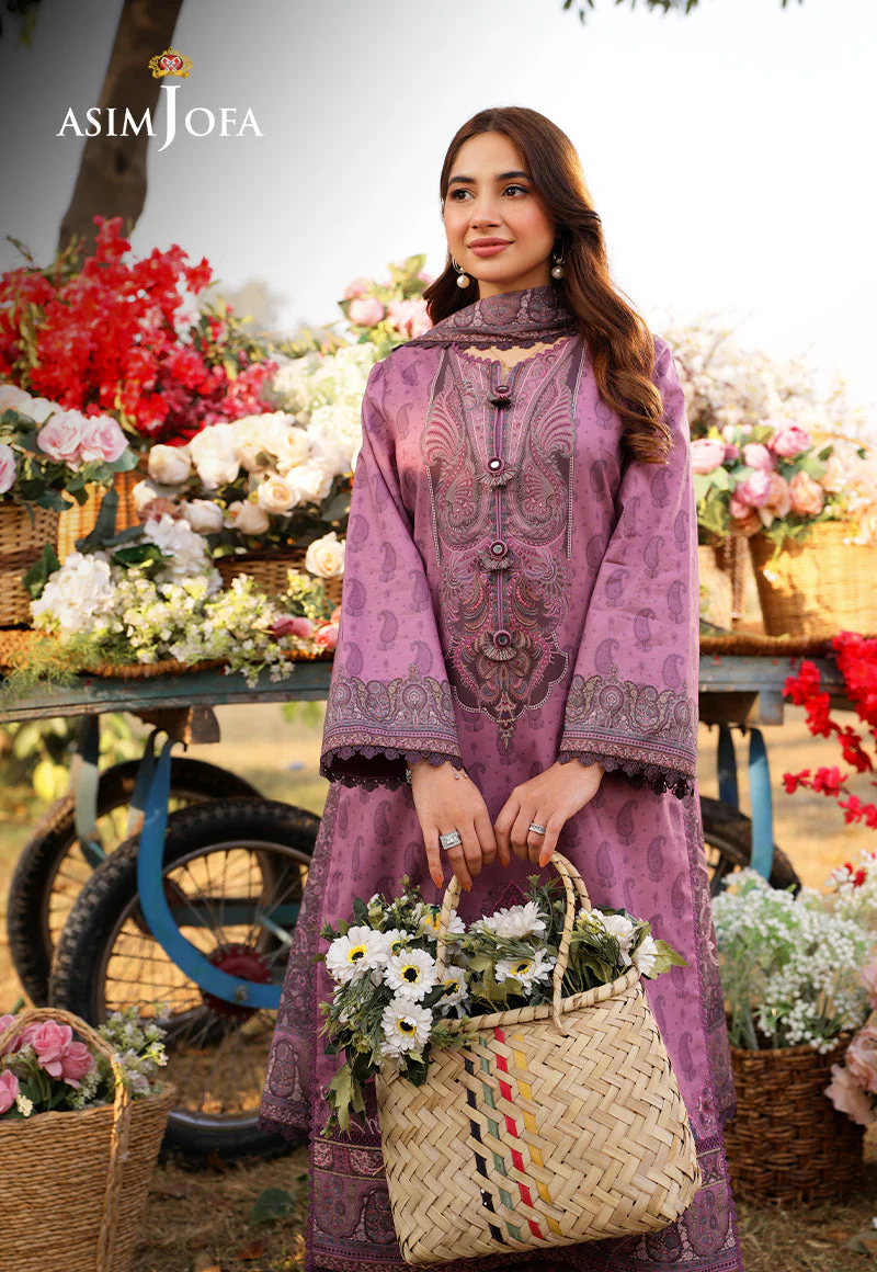 AJUUB-19 Printed Lawn 3 Pcs - Image 6