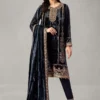 3 Piece Embroidered Velvet Suit | SF-W24-14