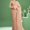 3 Piece Embroidered Raw Silk Suit | SF-W24-15