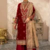 3 Piece Embroidered Velvet Suit | SF-W24-29