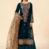 3 Piece Embroidered Velvet Suit | SF-W24-29