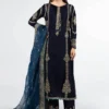 3 Piece Embroidered Velvet Suit | SF-W24-34
