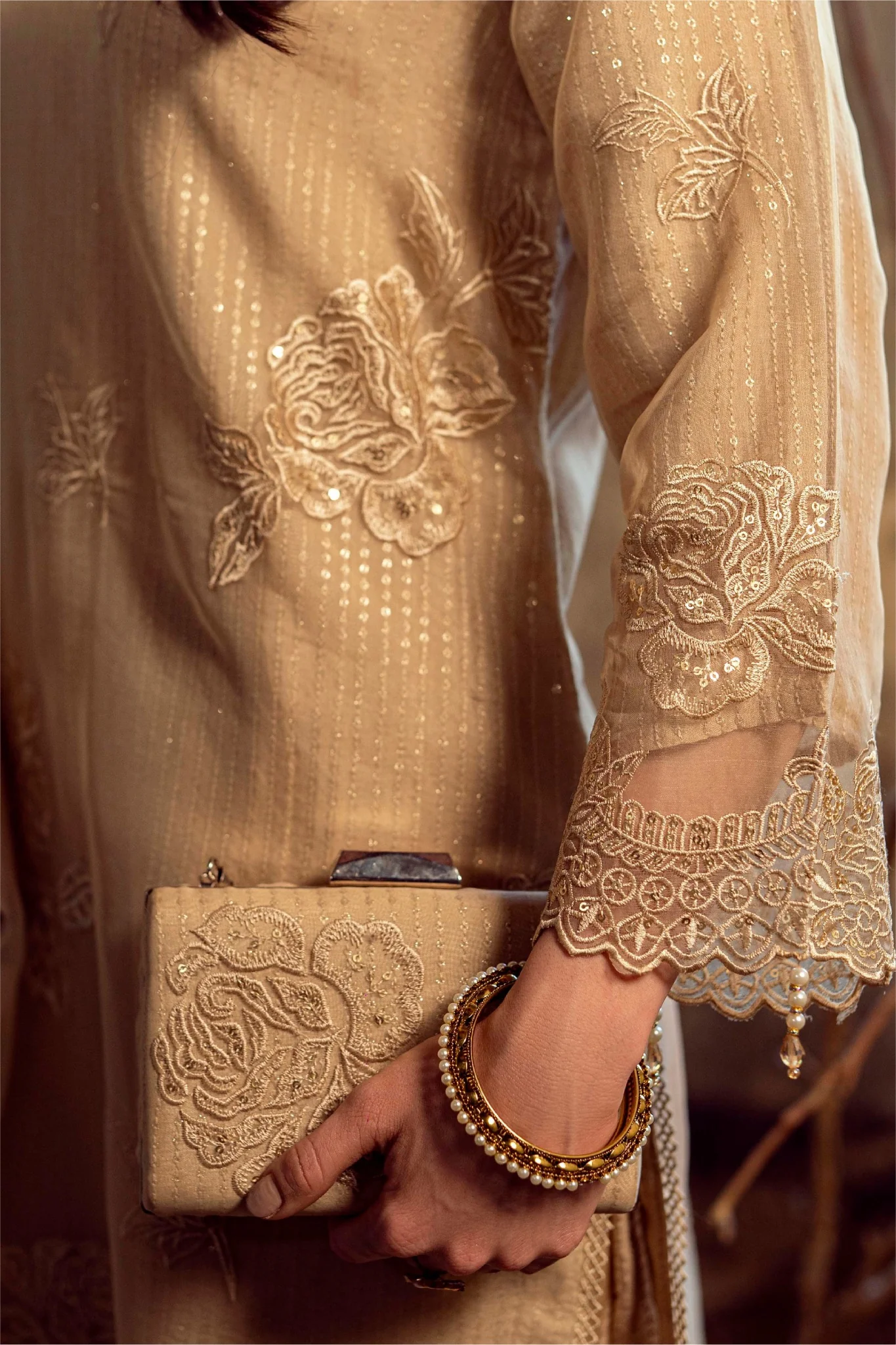 Sitara By Guzel Stitched 3 Piece Festive Formals With Hand Clutch Collection-02-Zarish - Image 4