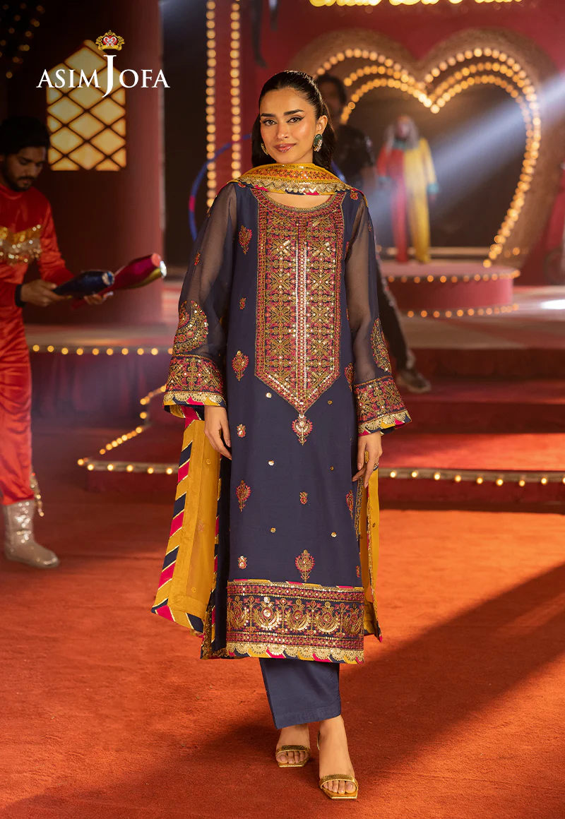 AJLF-16 EMBROIDERED CHIFFON 3 PCS - Image 10