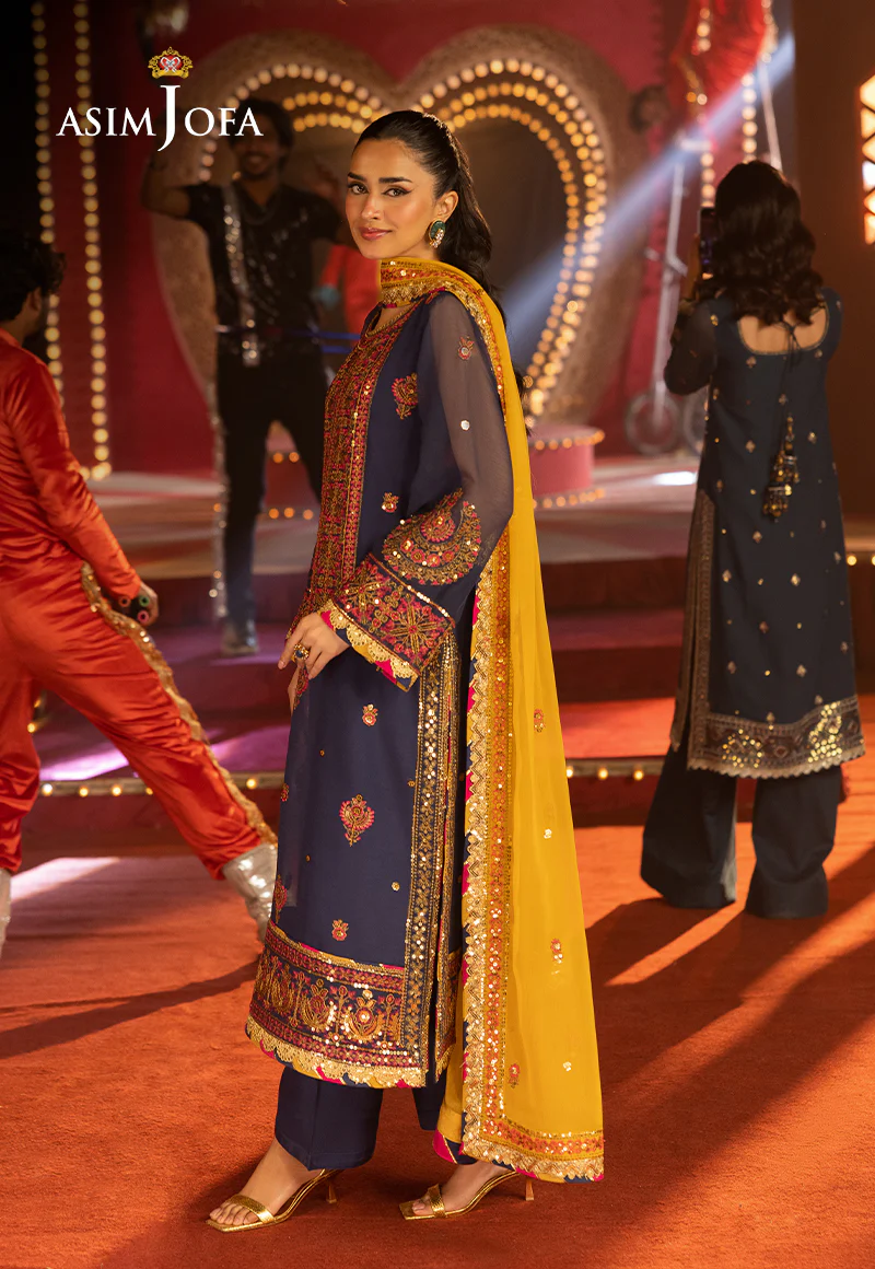AJLF-16 EMBROIDERED CHIFFON 3 PCS - Image 8