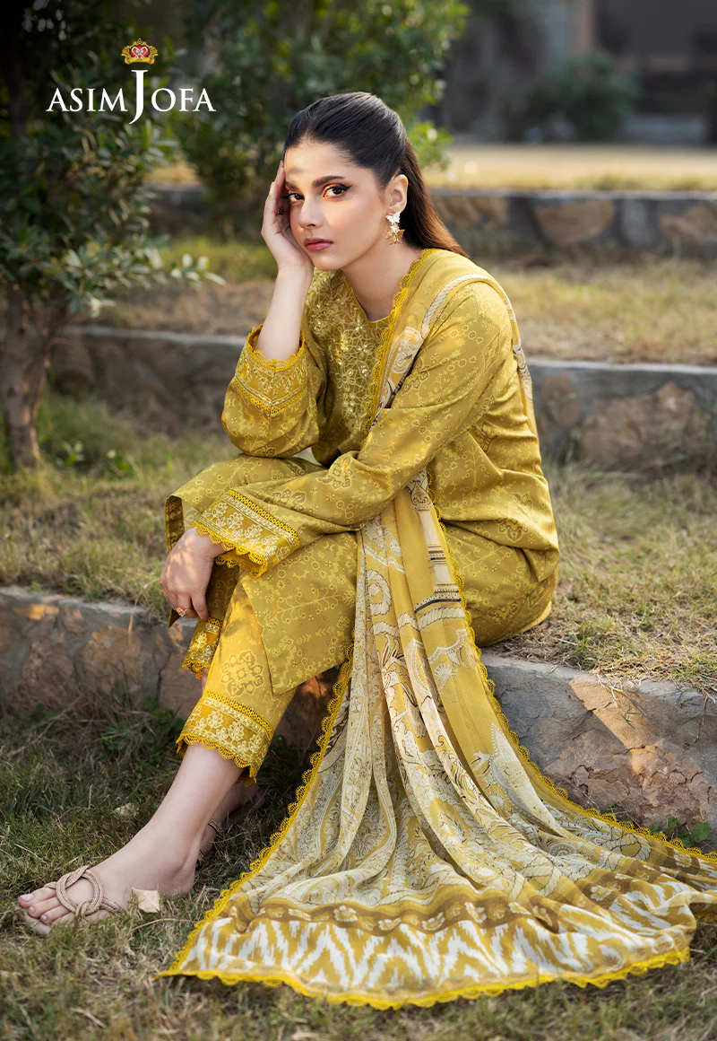 AJPB-91 PRINTED EMBROIDERED CAMBRIC 3 PCS - Image 7