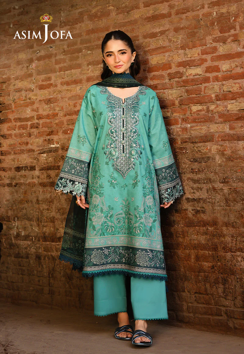 AJUBF-23 PRINTED EMBROIDERED LAWN 2 PCS - Image 2
