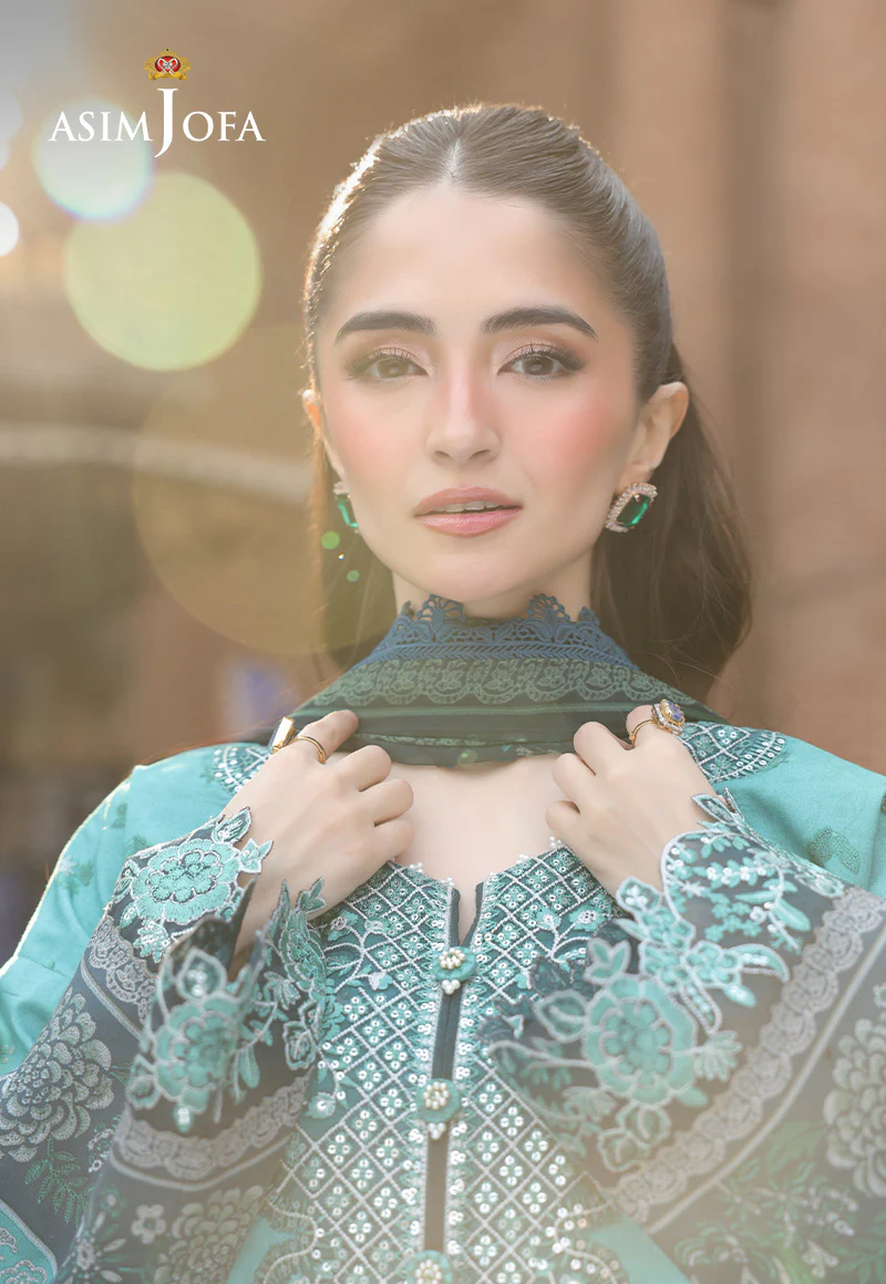 AJUBF-23 PRINTED EMBROIDERED LAWN 2 PCS - Image 11