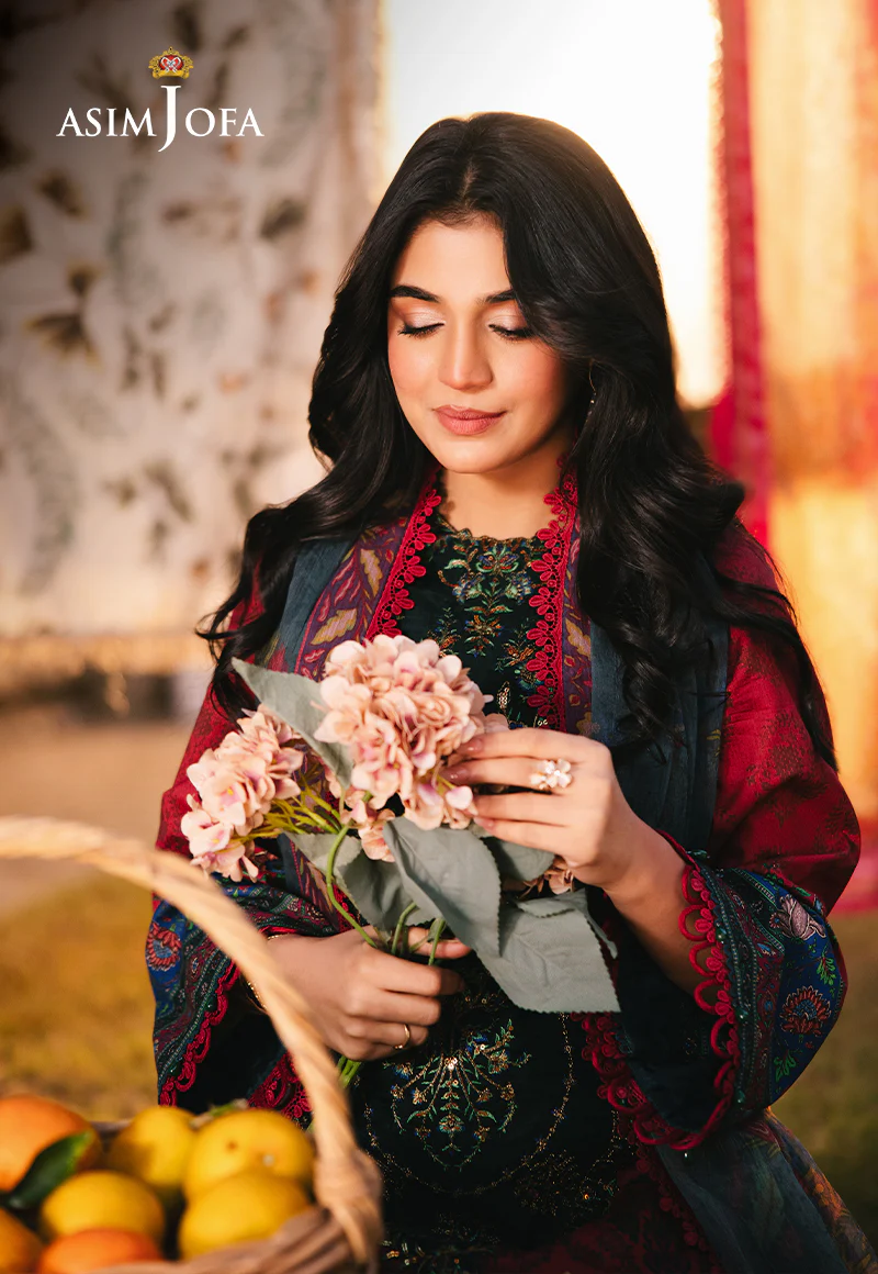 AJUBJ-06 PRINTED EMBROIDERED LAWN 3 PC - Image 4