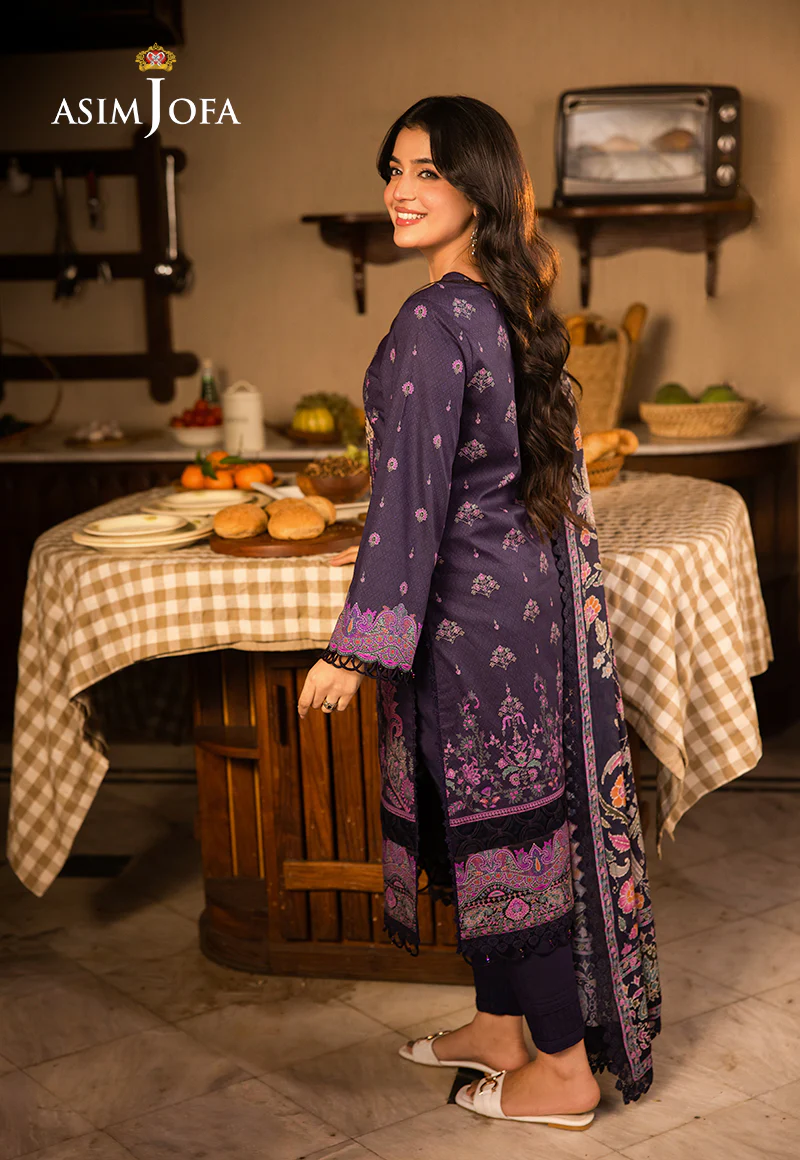 AJUBJ-07 PRINTED EMBROIDERED LAWN 3 PC - Image 2