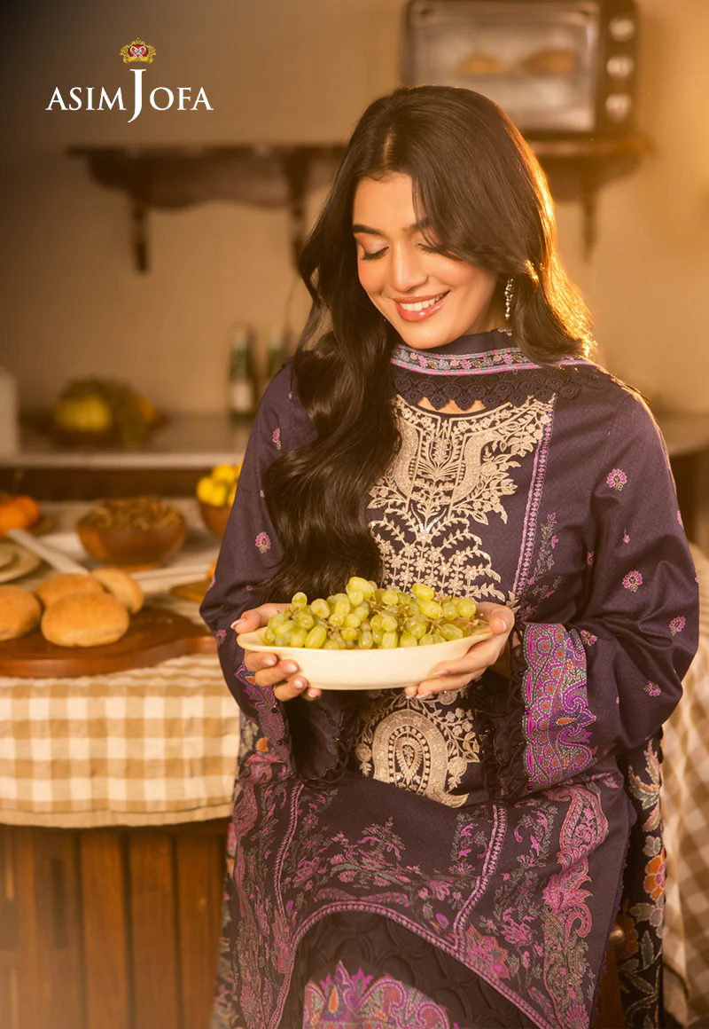AJUBJ-07 PRINTED EMBROIDERED LAWN 3 PC - Image 4