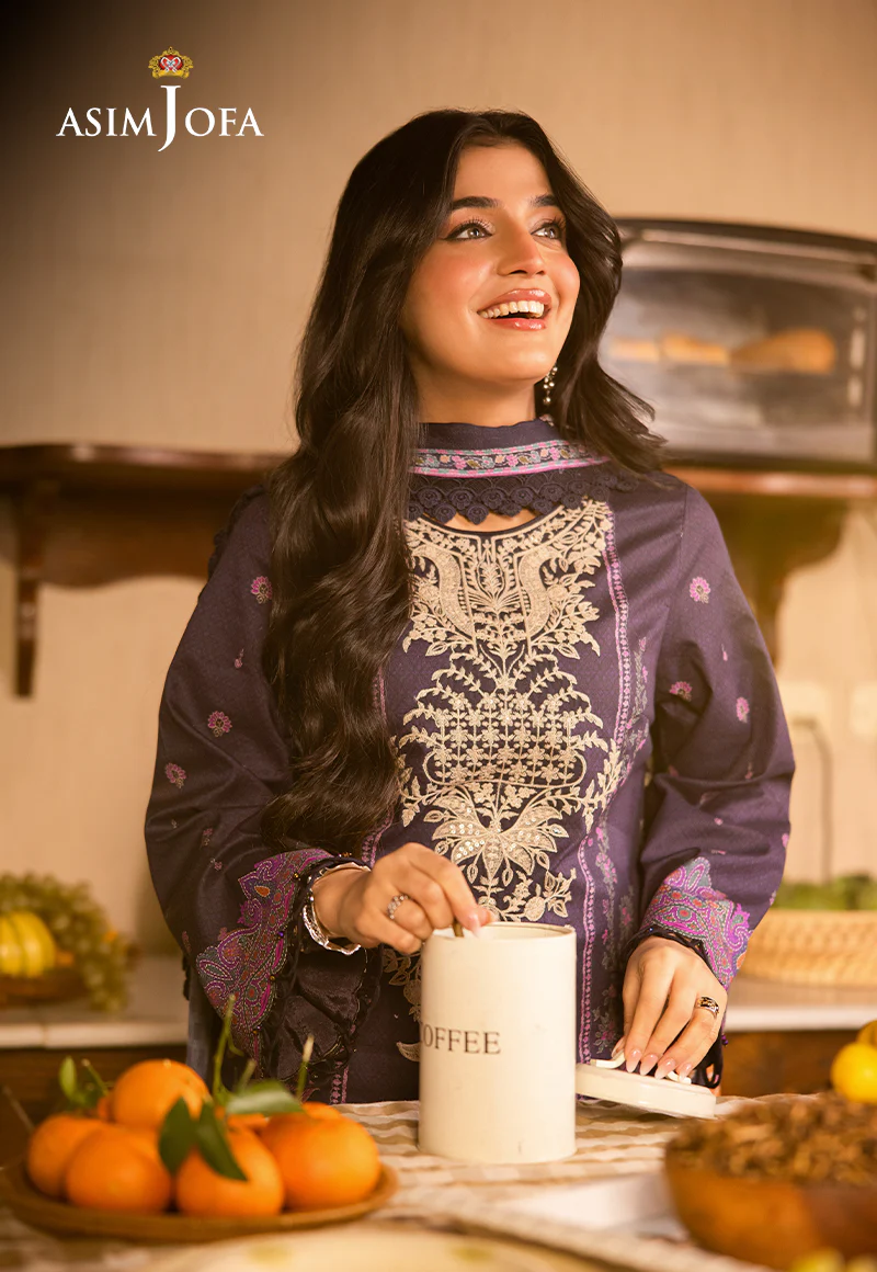 AJUBJ-07 PRINTED EMBROIDERED LAWN 3 PC - Image 7