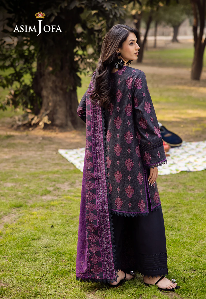 AJUBJ-24 PRINTED LAWN 3 PC - Image 2