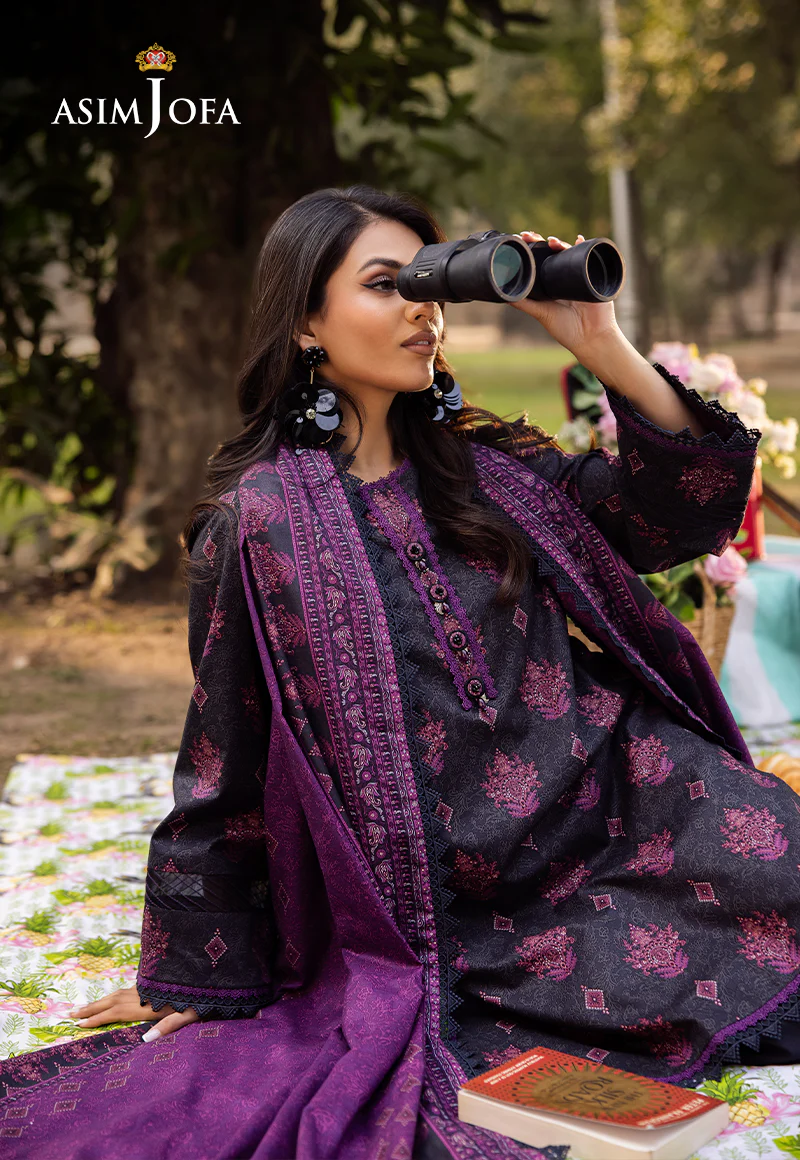 AJUBJ-24 PRINTED LAWN 3 PC - Image 7