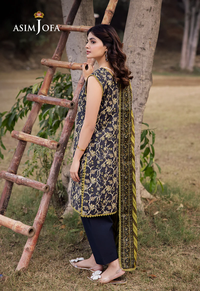 AJUBJ-26 PRINTED LAWN 3 PC - Image 2