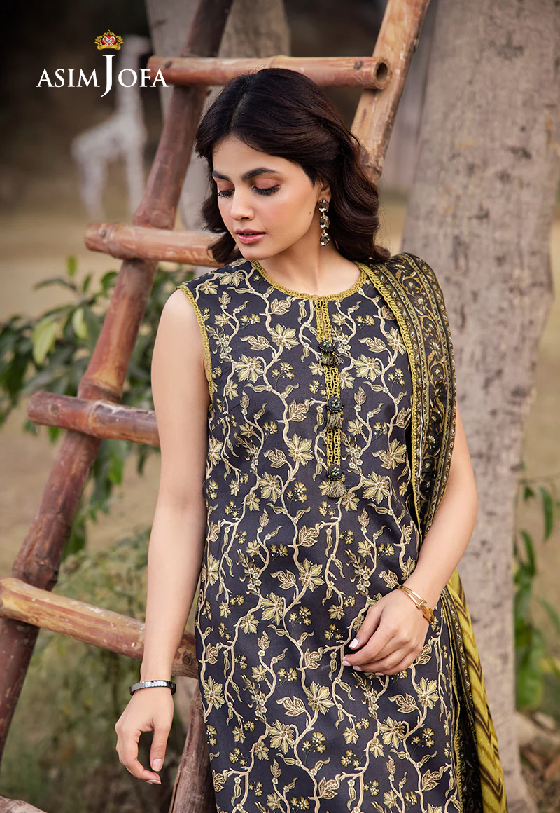 AJUBJ-26 PRINTED LAWN 3 PC - Image 3