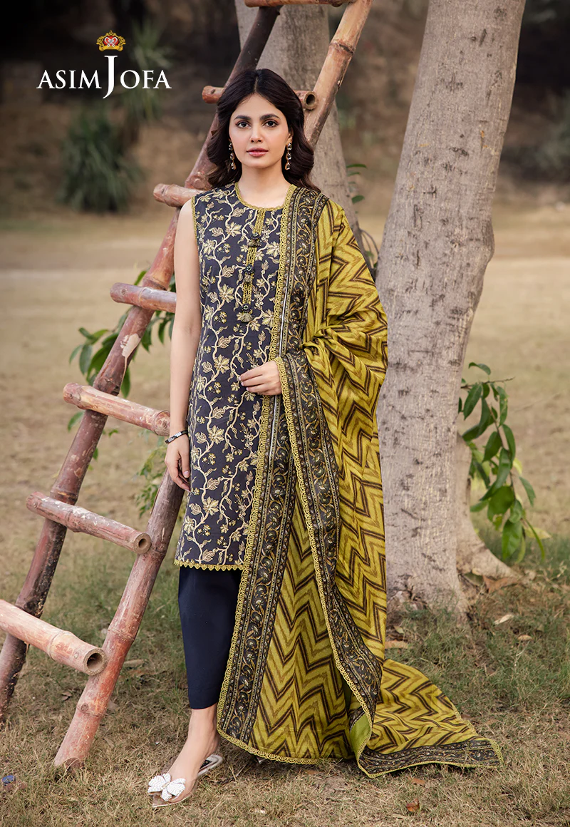 AJUBJ-26 PRINTED LAWN 3 PC - Image 4
